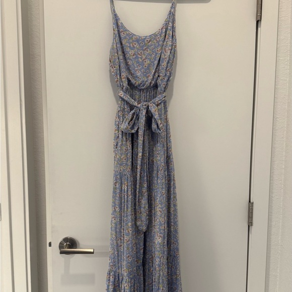 Lulus Sunny Bliss Light Blue Floral Print Tiered Maxi Dress - Picture 7 of 16
